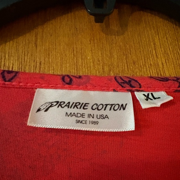 Prairie Cotton 3/4 Sleeve Graphic Blouse XL - Picture 4 of 4